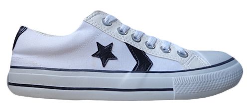 Tênis All Star Cano Baixo Branco e Preto