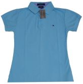 Camisa Feminina Tommy Hilfiger Polo Azul Bebê