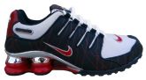 Tênis Nike Shox NZ Branco Preto e Vermelho cromado